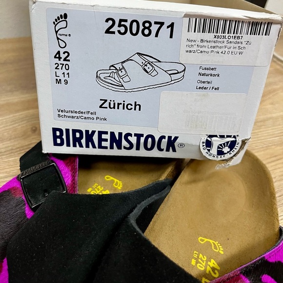 Birkenstock Zurich Birko Flor Sandal Camo Pink Women 11/Men 9/EU 42 NWB Regular - Picture 6 of 6